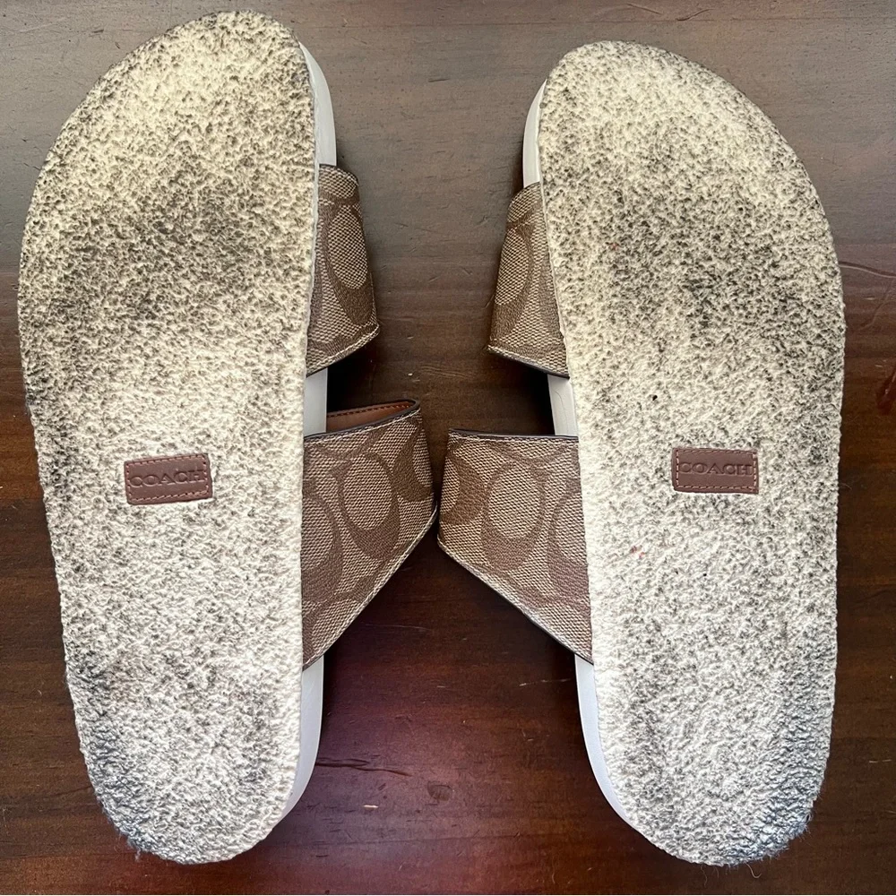 Coach Allanah Slide Sandals in Signature Canvas - Picture 3 of 4